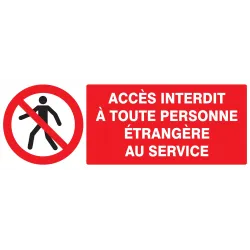 Panneau ACCES INTERD. A TOUTE PERSONNE Taliaplast 726204 | 726204