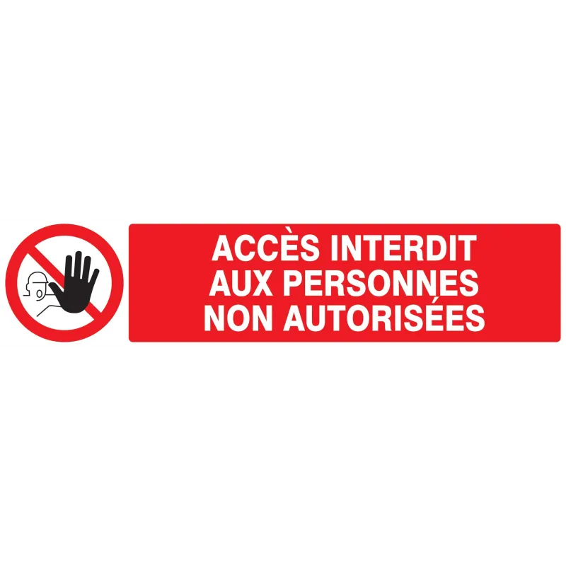 Panneau ACCES INTERDIT AUX PERSONNES N Taliaplast 725210 | 725210