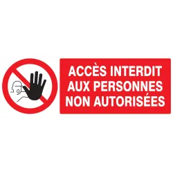Panneau ACCES INTERDIT AUX PERSONNES N Taliaplast 726210 | 726210