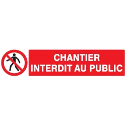 Panneau CHANTIER INTERDIT AU PUBLIC 33 Taliaplast 725209 | 725209