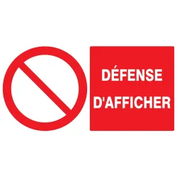 Panneau DEFENSE D'AFFICHER 330X200 NOR Taliaplast 721222 | 721222