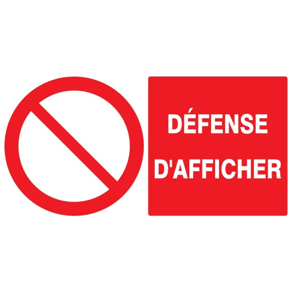 Panneau DEFENSE D'AFFICHER 330X200 NOR Taliaplast 721222 | 721222 Panneau DEFENSE D'AFFICHER 330X200 NOR Taliaplast 721222 | 721222