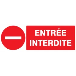 Panneau ENTREE INTERDITE 330X120 NORMA Taliaplast 726225 | 726225