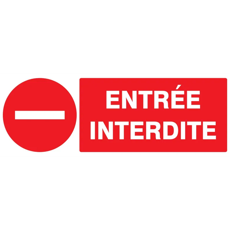 Panneau ENTREE INTERDITE 330X120 NORMA Taliaplast 726225 | 726225 Panneau ENTREE INTERDITE 330X120 NORMA Taliaplast 726225 | 726225