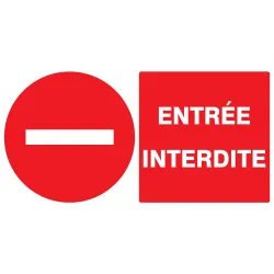 Panneau ENTREE INTERDITE 330x200 NORMA Taliaplast 721225 | 721225