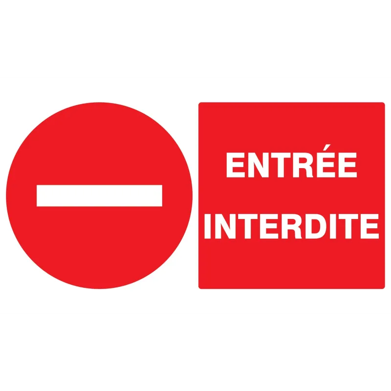 Panneau ENTREE INTERDITE 330x200 NORMA Taliaplast 721225 | 721225