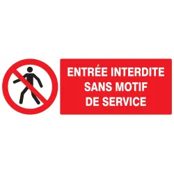 Panneau ENTREE INTERDITE SANS MOTIF DE Taliaplast 726206 | 726206