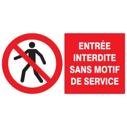 Panneau ENTREE INTERDITE SANS MOTIF NO Taliaplast 721206 | 721206