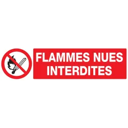 Panneau FLAMMES NUES INTERDITES NORMAS Taliaplast 720226 | 720226