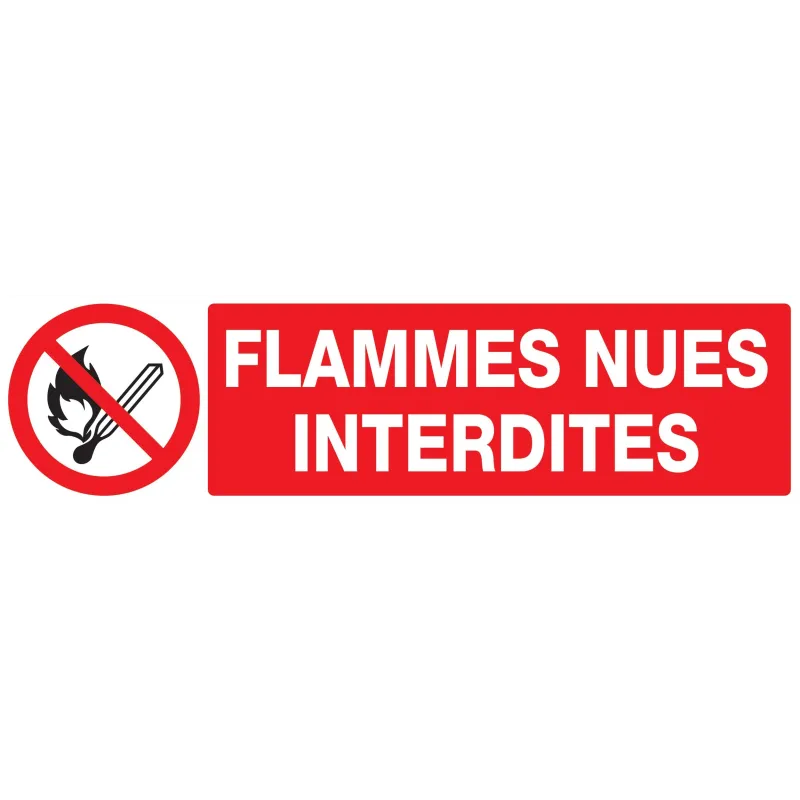 Panneau FLAMMES NUES INTERDITES NORMAS Taliaplast 720226 | 720226 Panneau FLAMMES NUES INTERDITES NORMAS Taliaplast 720226 | 720226