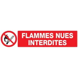Panneau FLAMMES NUES INTERDITES NORMAS Taliaplast 725226 | 725226