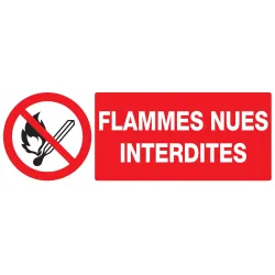 Panneau FLAMMES NUES INTERDITES NORMAS Taliaplast 726226 | 726226