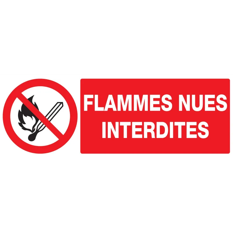 Panneau FLAMMES NUES INTERDITES NORMAS Taliaplast 726226 | 726226 Panneau FLAMMES NUES INTERDITES NORMAS Taliaplast 726226 | 726226