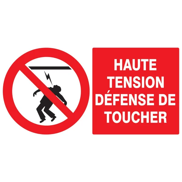 Panneau HAUTE TENSION DEFENSE DE TOUCH Taliaplast 721227 | 721227 Panneau HAUTE TENSION DEFENSE DE TOUCH Taliaplast 721227 | 721227