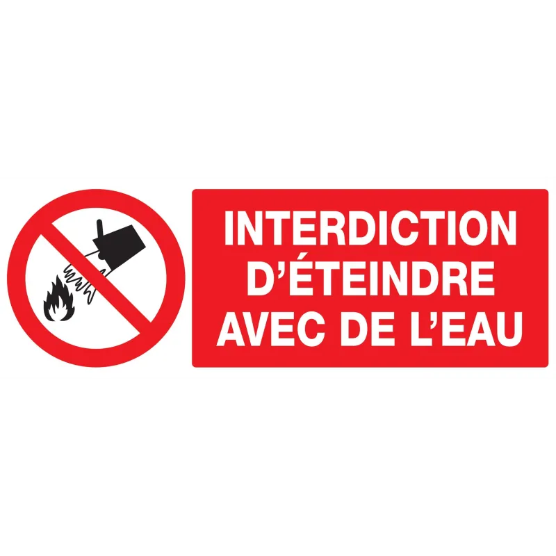 Panneau INTERDICTION D'ETEINDRE AVEC D Taliaplast 726213 | 726213