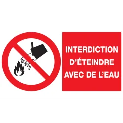 Panneau INTERDICTION D'ETEINDRE AVEC D Taliaplast 721213 | 721213