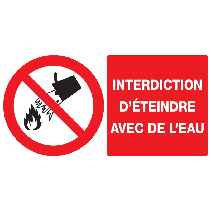 Panneau INTERDICTION D'ETEINDRE AVEC D Taliaplast 721213 | 721213