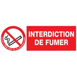 Panneau INTERDICTION DE FUMER + DECRET Taliaplast 726335 | 726335