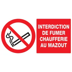 Panneau INTERDICTION DE FUMER CHAUFFER Taliaplast 721223 | 721223