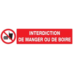 Panneau INTERDIC.DE MANGER ET DE BOIRE Taliaplast 725229 | 725229