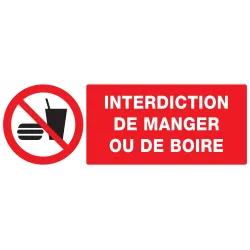Panneau INTERDIC.DE MANGER ET DE BOIRE Taliaplast 726229 | 726229