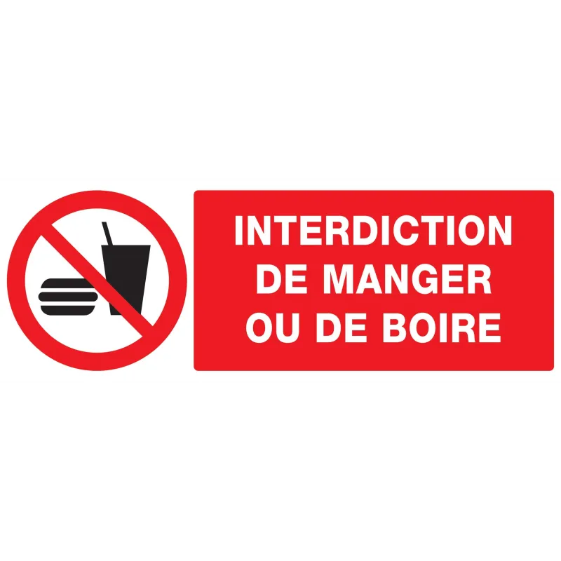 Panneau INTERDIC.DE MANGER ET DE BOIRE Taliaplast 726229 | 726229 Panneau INTERDIC.DE MANGER ET DE BOIRE Taliaplast 726229 | 726229