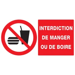 Panneau INTERDIC.DE MANGER ET DE BOIRE Taliaplast 721229 | 721229