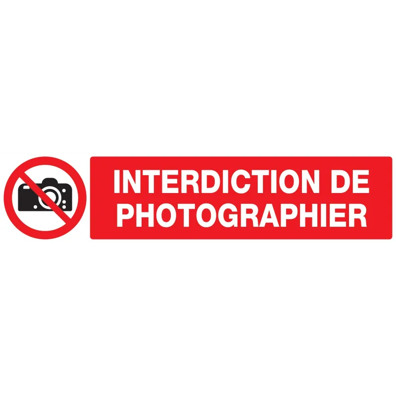Panneau INTERDICTION DE PHOTOGRAPHIER Taliaplast 725231 | 725231 Panneau INTERDICTION DE PHOTOGRAPHIER Taliaplast 725231 | 725231