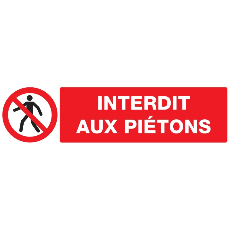 Panneau INTERDIT AUX PIETONS 200x52mm Taliaplast 720201 | 720201 Panneau INTERDIT AUX PIETONS 200x52mm Taliaplast 720201 | 720201