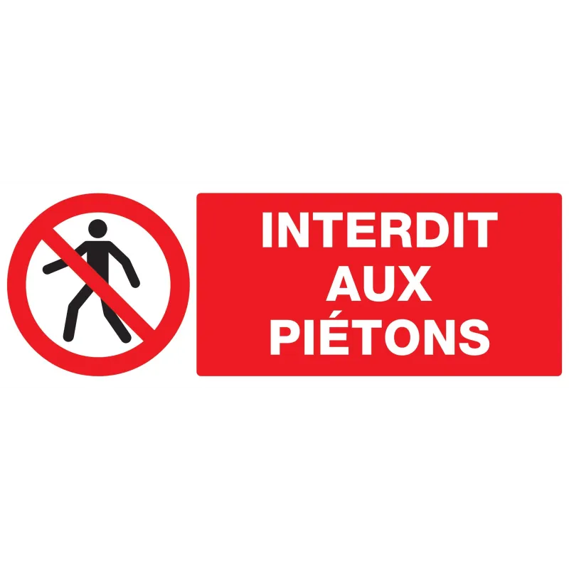 Panneau INTERDIT AUX PIETONS 330X120 N Taliaplast 726201 | 726201 Panneau INTERDIT AUX PIETONS 330X120 N Taliaplast 726201 | 726201