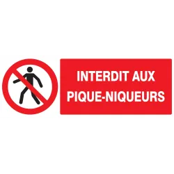 Panneau INTERDIT AUX PIQUE-NIQUEURS 33 Taliaplast 726207 | 726207
