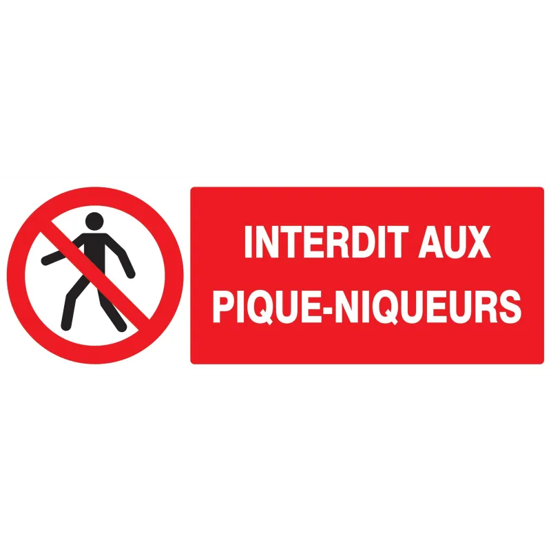 Panneau INTERDIT AUX PIQUE-NIQUEURS 33 Taliaplast 726207 | 726207 Panneau INTERDIT AUX PIQUE-NIQUEURS 33 Taliaplast 726207 | 726207