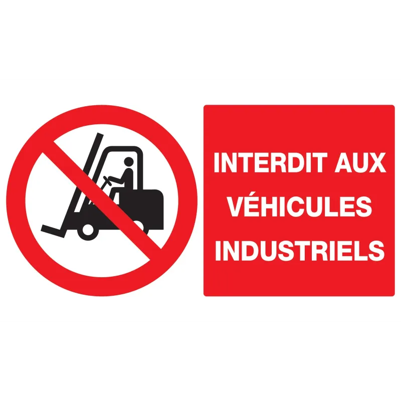 Panneau INTERDIT AUX VEHICULES INDUSTR Taliaplast 721228 | 721228