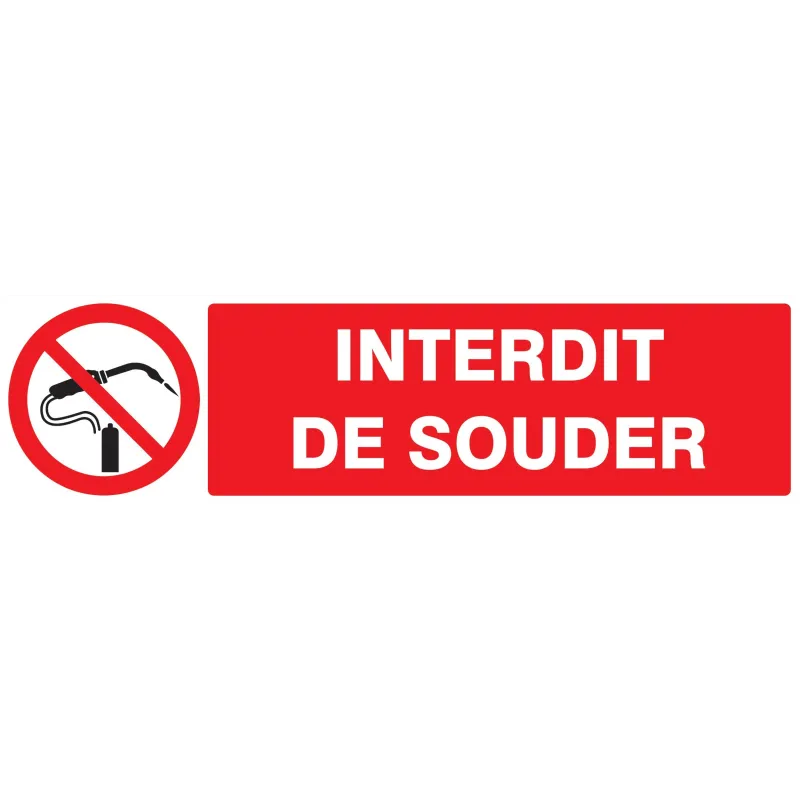 Panneau INTERDIT DE SOUDER 200X52 NORM Taliaplast 720232 | 720232 Panneau INTERDIT DE SOUDER 200X52 NORM Taliaplast 720232 | 720232