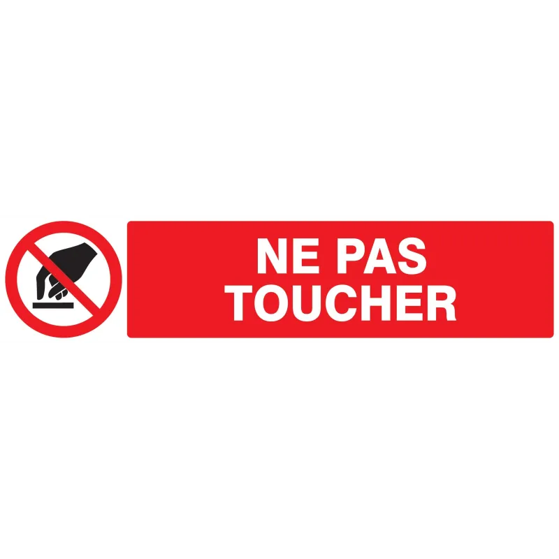 Panneau NE PAS TOUCHER 330X75 NORMASIG Taliaplast 725234 | 725234 Panneau NE PAS TOUCHER 330X75 NORMASIG Taliaplast 725234 | 725234