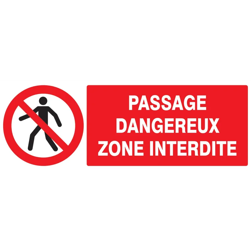 Panneau PASSAGE DANGEREUX ZONE INTERD. Taliaplast 726203 | 726203 Panneau PASSAGE DANGEREUX ZONE INTERD. Taliaplast 726203 | 726203