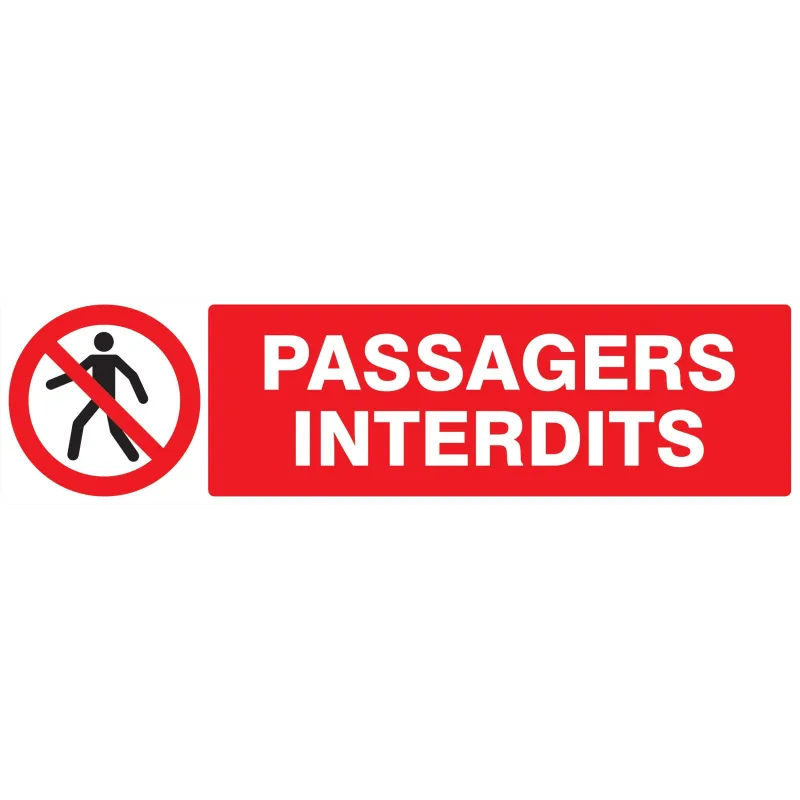Panneau PASSAGERS INTERDITS 200x52 NOR Taliaplast 720202 | 720202 Panneau PASSAGERS INTERDITS 200x52 NOR Taliaplast 720202 | 720202