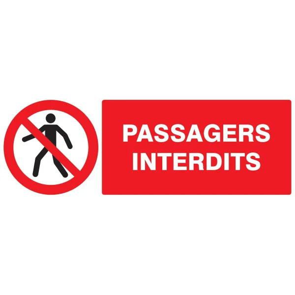 Panneau PASSAGERS INTERDITS 330X120 NO Taliaplast 726202 | 726202 Panneau PASSAGERS INTERDITS 330X120 NO Taliaplast 726202 | 726202