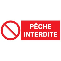 Panneau PECHE INTERDITE 330x120mm Taliaplast 726215 | 726215