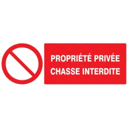 Panneau PROPRIETE PRIVEE CHASSE INTERD Taliaplast 726216 | 726216