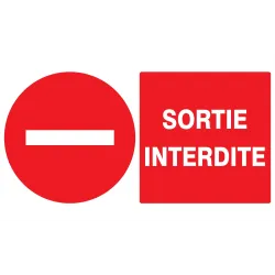 Panneau SORTIE INTERDITE 330x200 NORMA Taliaplast 721224 | 721224