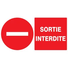 Panneau SORTIE INTERDITE 330x200 NORMA Taliaplast 721224 | 721224