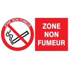 Panneau ZONE NON FUMEUR 330X200 NORMAS Taliaplast 721235 | 721235