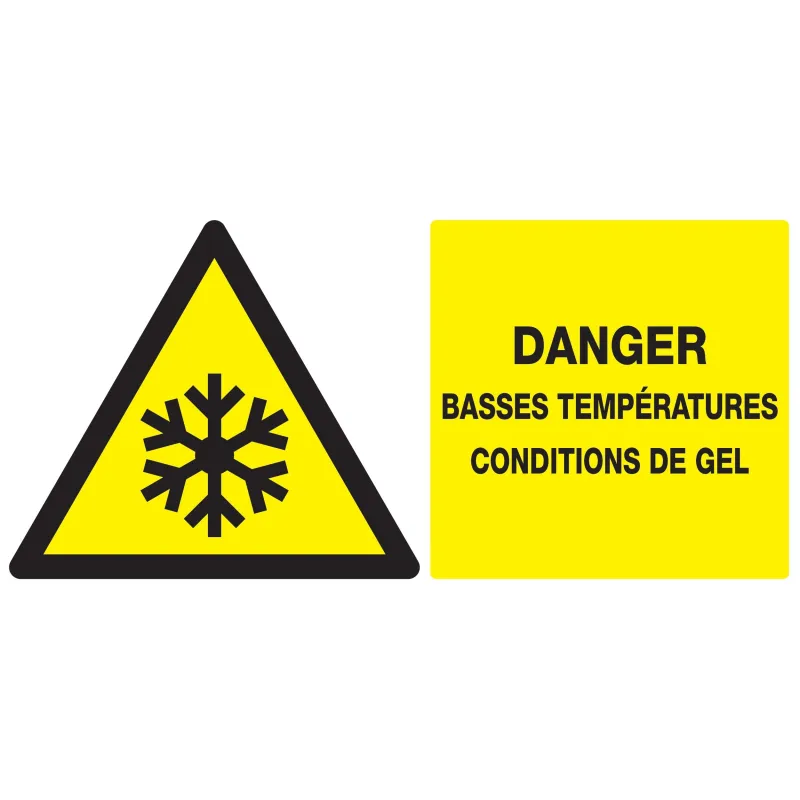 Panneau DANGER BASSES TEMPERATURES CON Taliaplast 721308 | 721308 Panneau DANGER BASSES TEMPERATURES CON Taliaplast 721308 | 721308