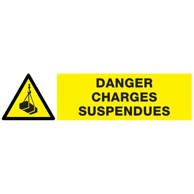 Panneau DANGER CHARGES SUSPENDUES NORM Taliaplast 720307 | 720307 Panneau DANGER CHARGES SUSPENDUES NORM Taliaplast 720307 | 720307