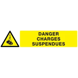 Panneau DANGER, CHARGES SUSPENDUES 330 Taliaplast 725307 | 725307