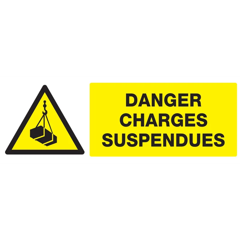 Panneau DANGER CHARGES SUSPENDUES NORM Taliaplast 726307 | 726307 Panneau DANGER CHARGES SUSPENDUES NORM Taliaplast 726307 | 726307