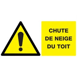 Panneau DANGER CHUTE DE NEIGE DU TOIT Taliaplast 721320 | 721320