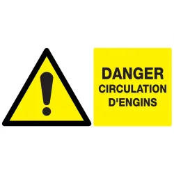 Panneau DANGER CIRCULATION D'ENGINS NO Taliaplast 721324 | 721324
