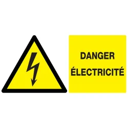 Panneau DANGER ELECTRICITE NORMASIGN A Taliaplast 721305 | 721305